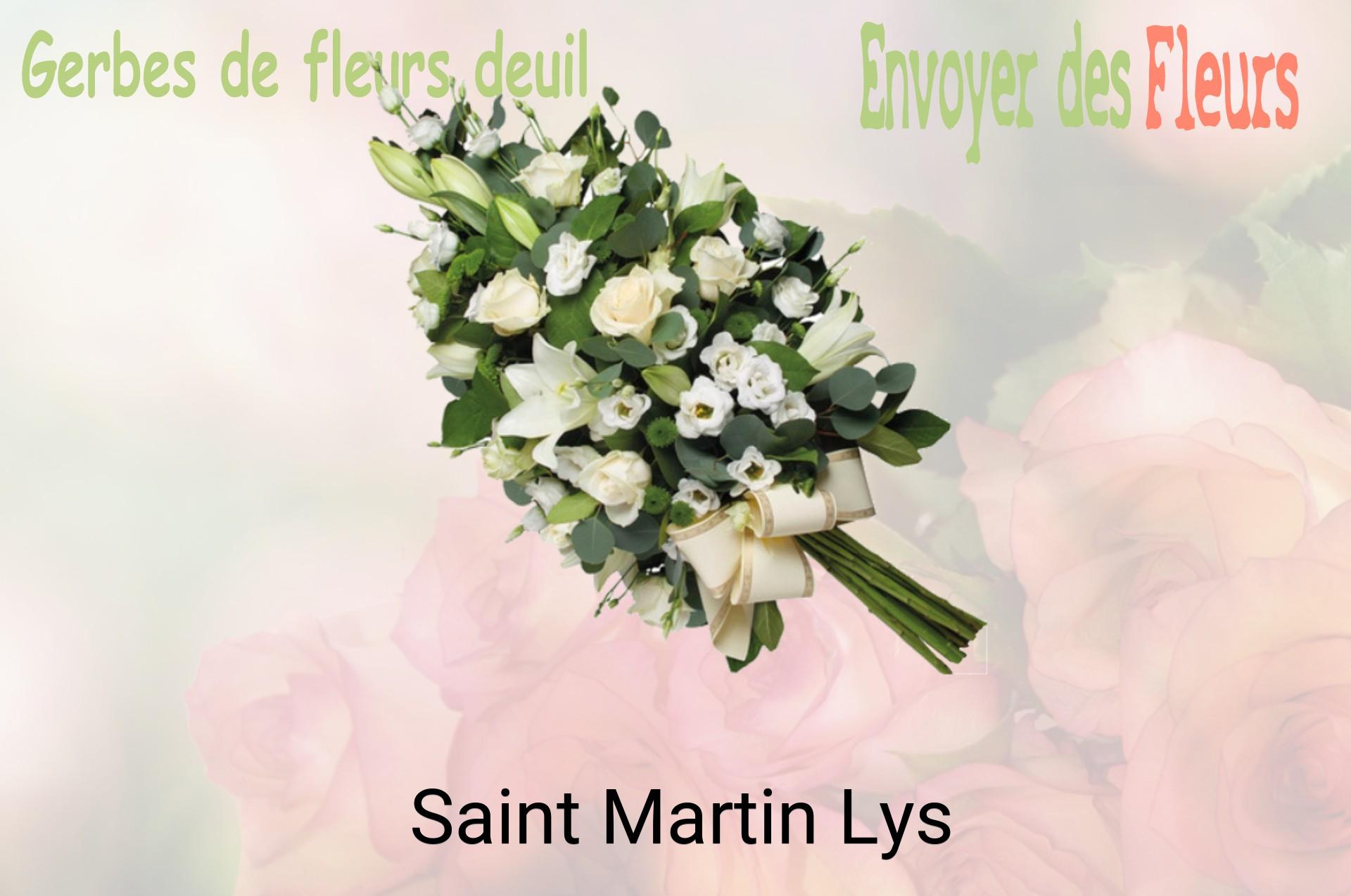 Gerbe de fleurs de deuil livrée à Saint-Martin-Lys